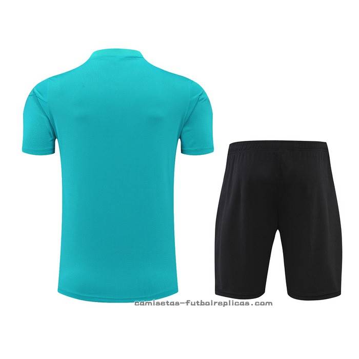Chandal del Juventus Manga Corta 2022-2023 Azul y Verde - Pantalon Corto